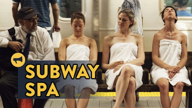‘Improv Everywhere’ Sets Up A Luxury Spa At A New York City Subway Platform